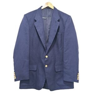 VTG! Farah Clothing Co Men Navy Blue Suit‎ Jacket Sports Coat Blazer 42L Preppy